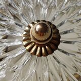 Ceiling lamp in glass and brass