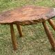 Table basse moderniste brutalist forme-libre reconstruction 1950