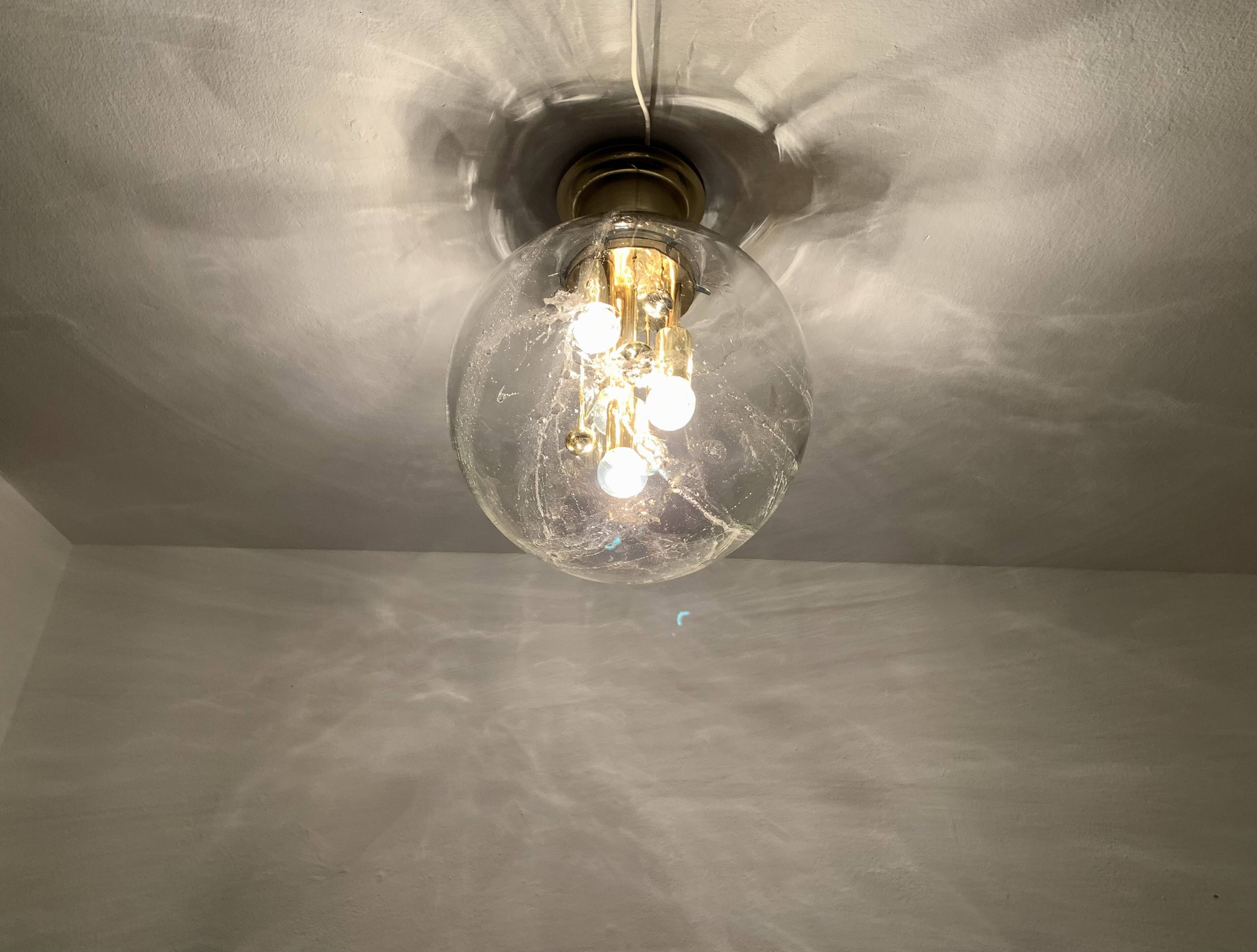 Ice Glass Flush Lamp by Doria