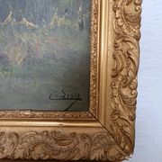 Oil on canvas by artist C. Lion