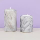 Vintage set of marble tea light holders