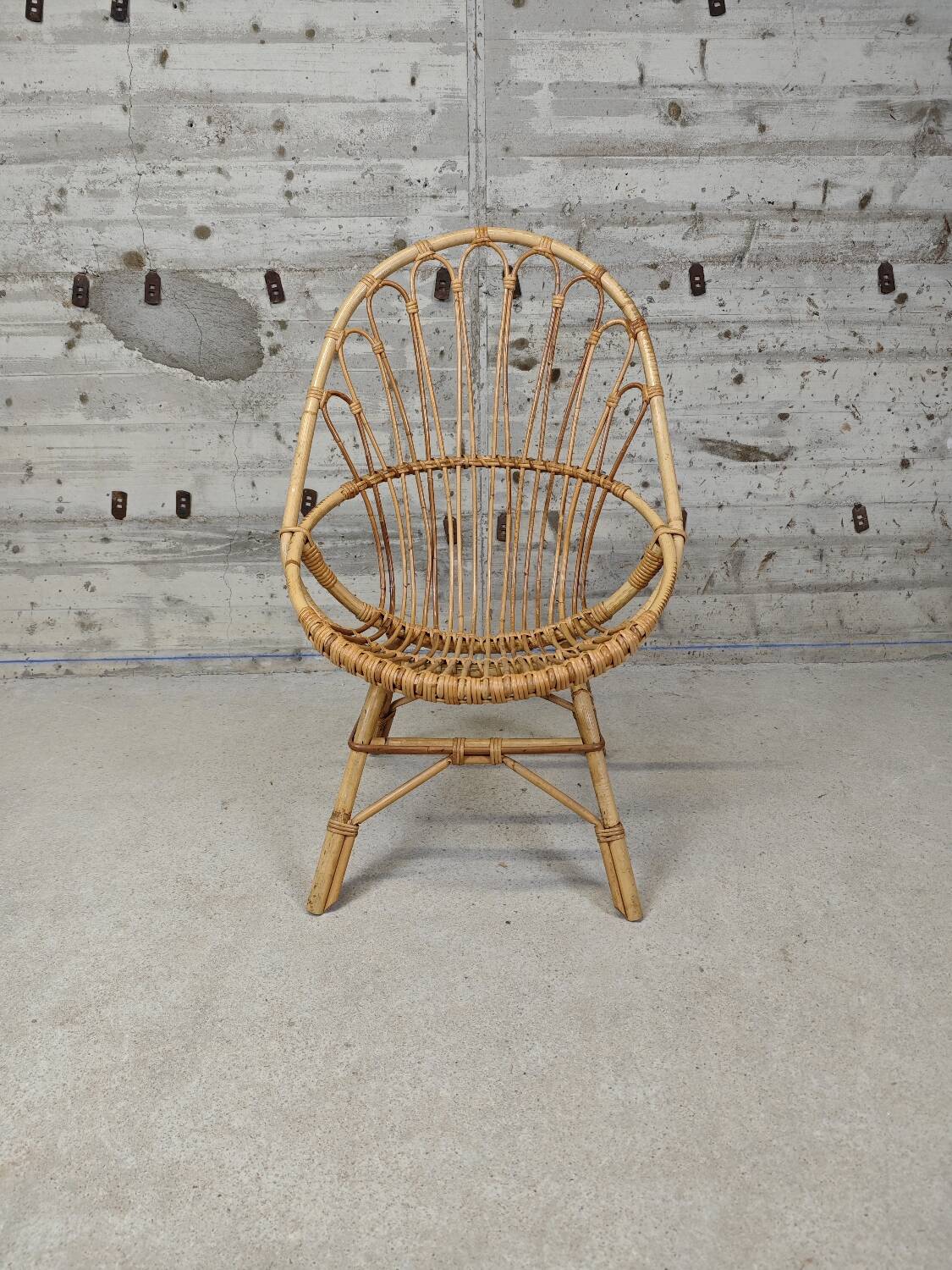 Fauteuil vintage en rotin