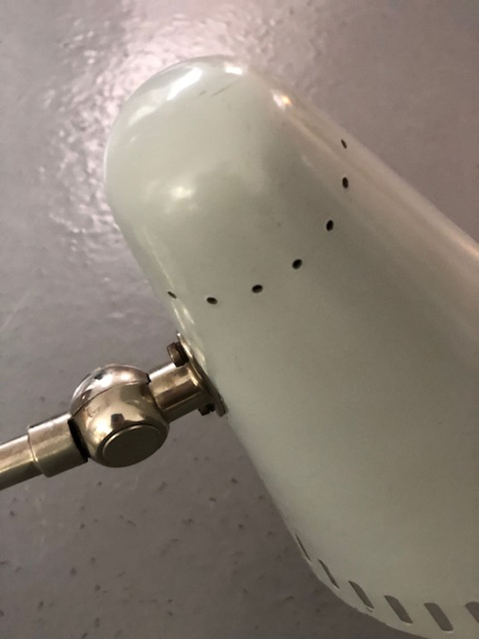 Bauhaus wall lamp in grey metal