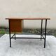 Desk with 2 drawers, leather top, Havana, 1950.