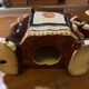 Vintage 70s xl ceramic elephant plant pot - brown