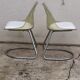 Pair of smoked plexiglass and chrome chairs from the 70s.