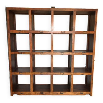 Library 16 boxes, solid wood