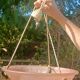 Art Deco suspension from the 1930s in moulded pink glass.