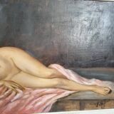 Nu féminin, huile sur toile, Lafont