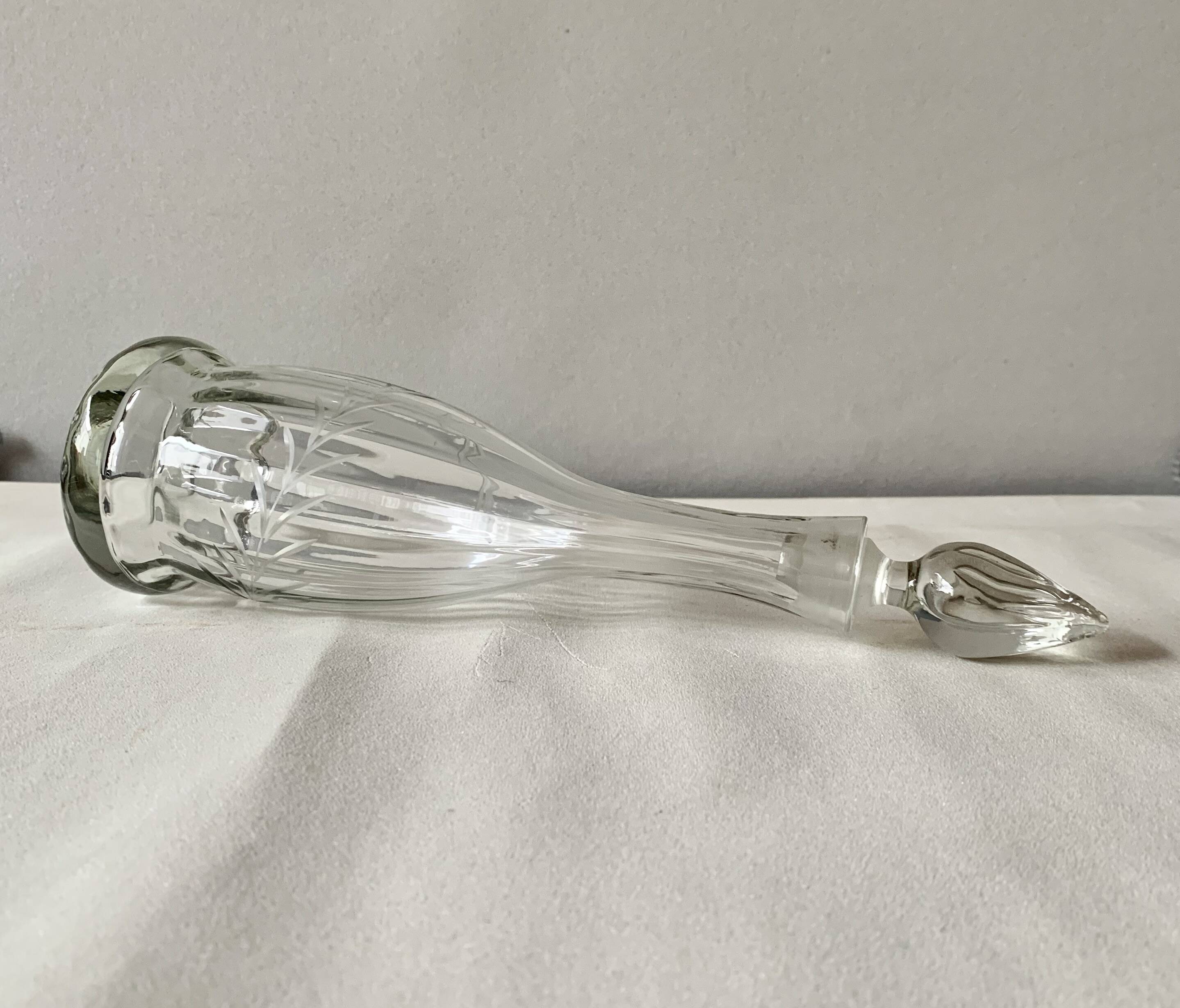 Old cut crystal liquor service