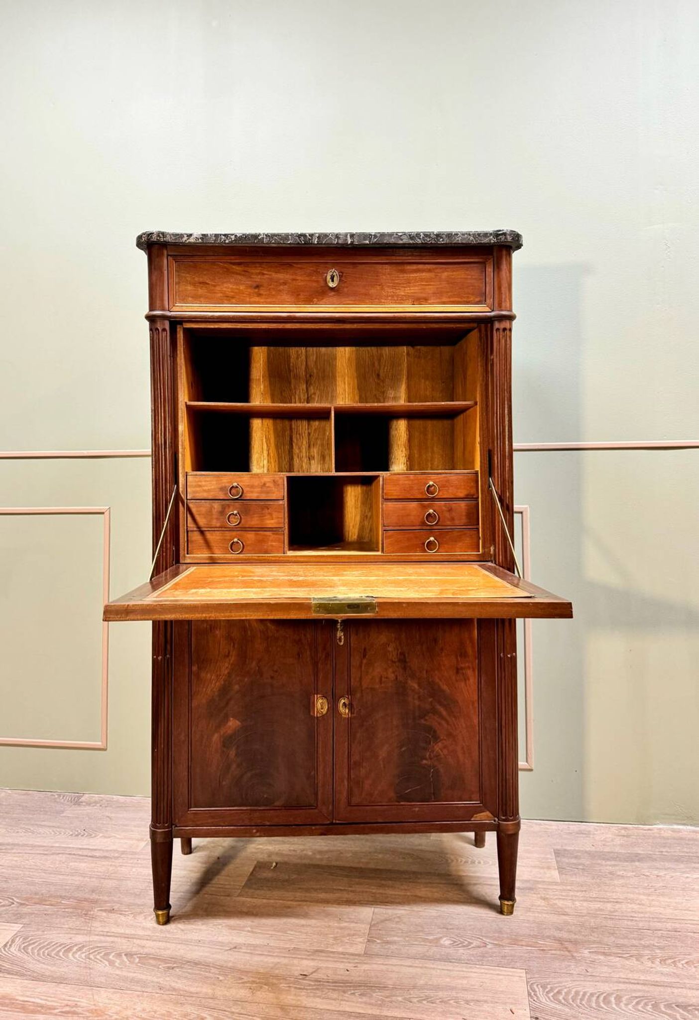 Lady's Secretary In Mahogany Louis XVI XVIII Eme Century