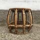 Pair of rattan armchairs and vintage oval table