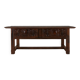 Antique Spanish console table in oak wood, with 2 large drawers from the 18th century.