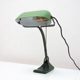 Art Deco adjustable banker lamp, 1930s, Bohemia