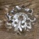 Glass flower candle holder vintage taper candle