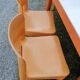 Table et 6 chaises orange Allibert années 70