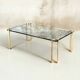 Brass and glass coffee table model T24 by Peter Ghyczy