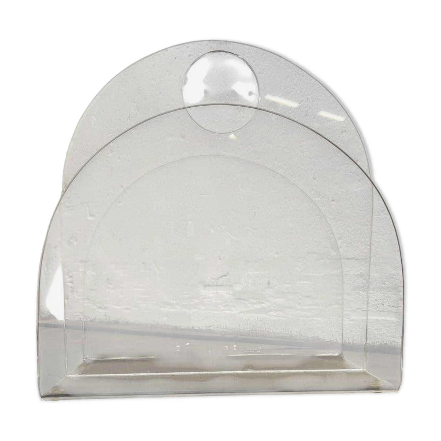 Vintage transparent plexiglass magazine/newspaper rack