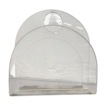 Vintage transparent plexiglass magazine/newspaper rack