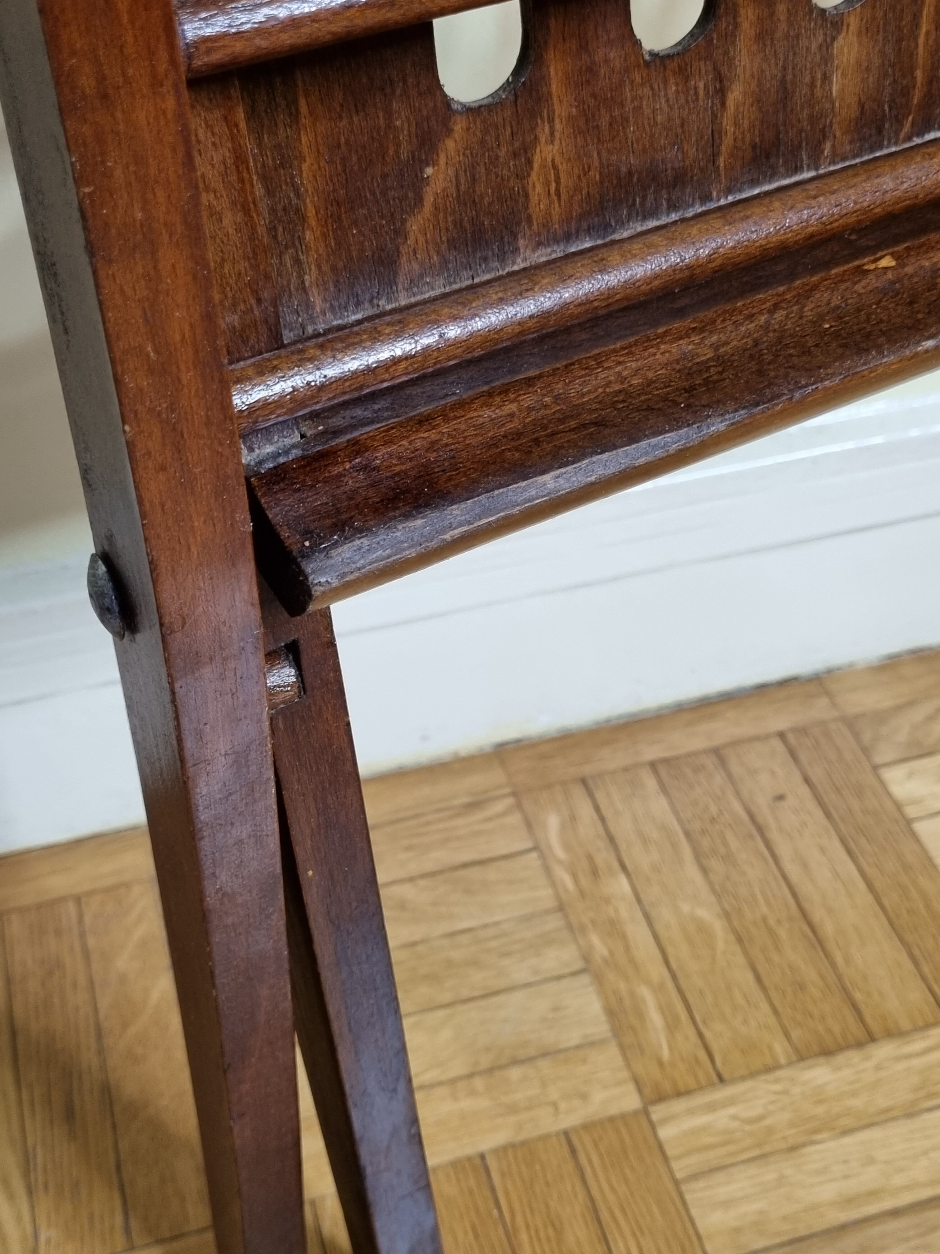 Folding teak magazine holder by Cees Braakman