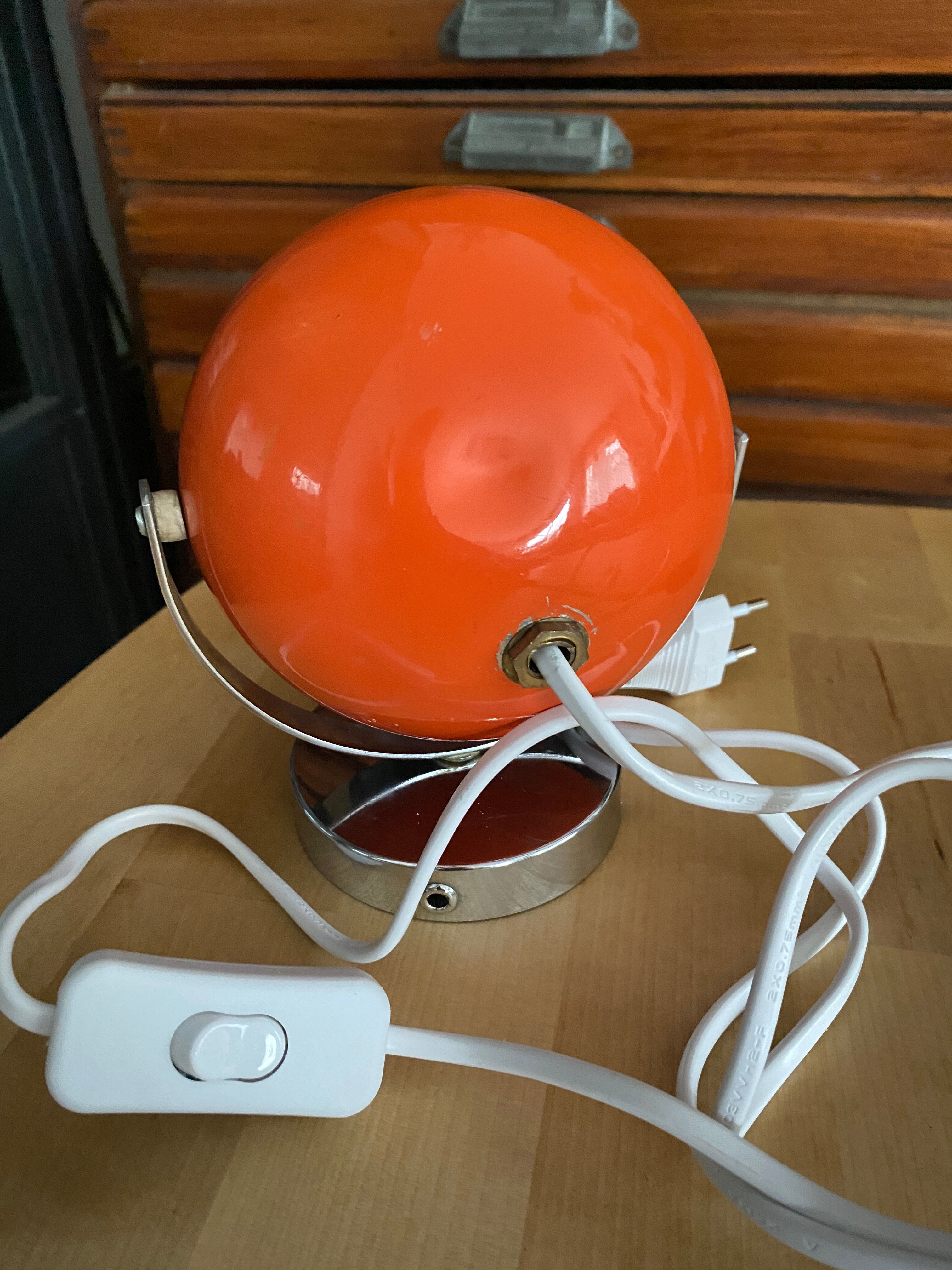 Vintage orange Eye Ball lamp