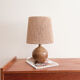Lampe grès et jute