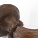 Vintage mushroom table in epoxy resin imitation wood