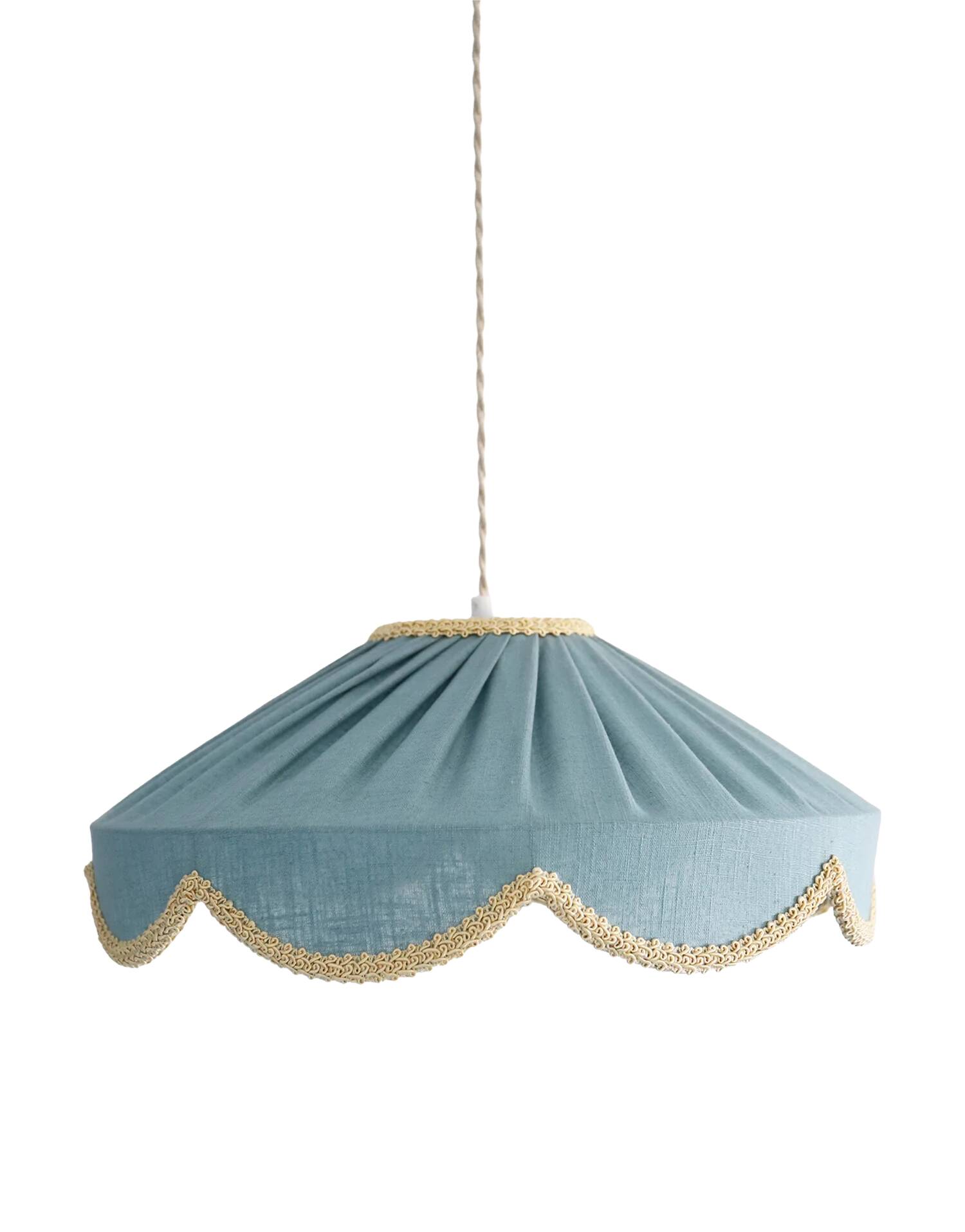 Suspension in a solid floral shape Cosette "mineral blue"