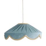 Suspension in a solid floral shape Cosette "mineral blue"