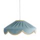 Suspension in a solid floral shape Cosette "mineral blue"