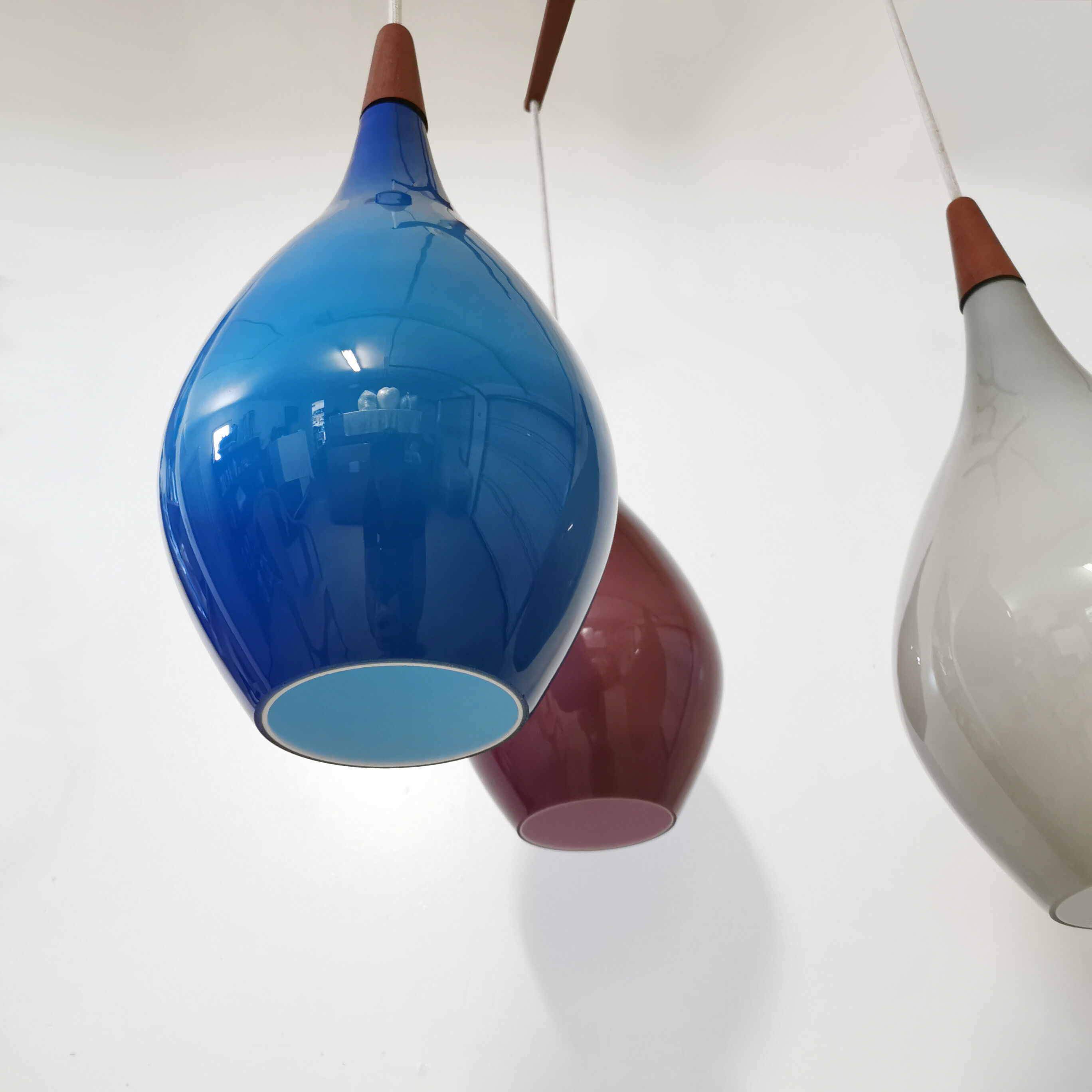 Scandinavian blown glass hanging Holmegaard 1960