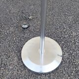 Space age floor lamp, chrome and opaline glass, 1970.