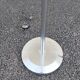 Lampadaire space age, chrome et verre opalin, 1970