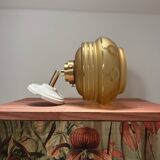 Vintage Amber Tulip Shade Tilting Wall Light