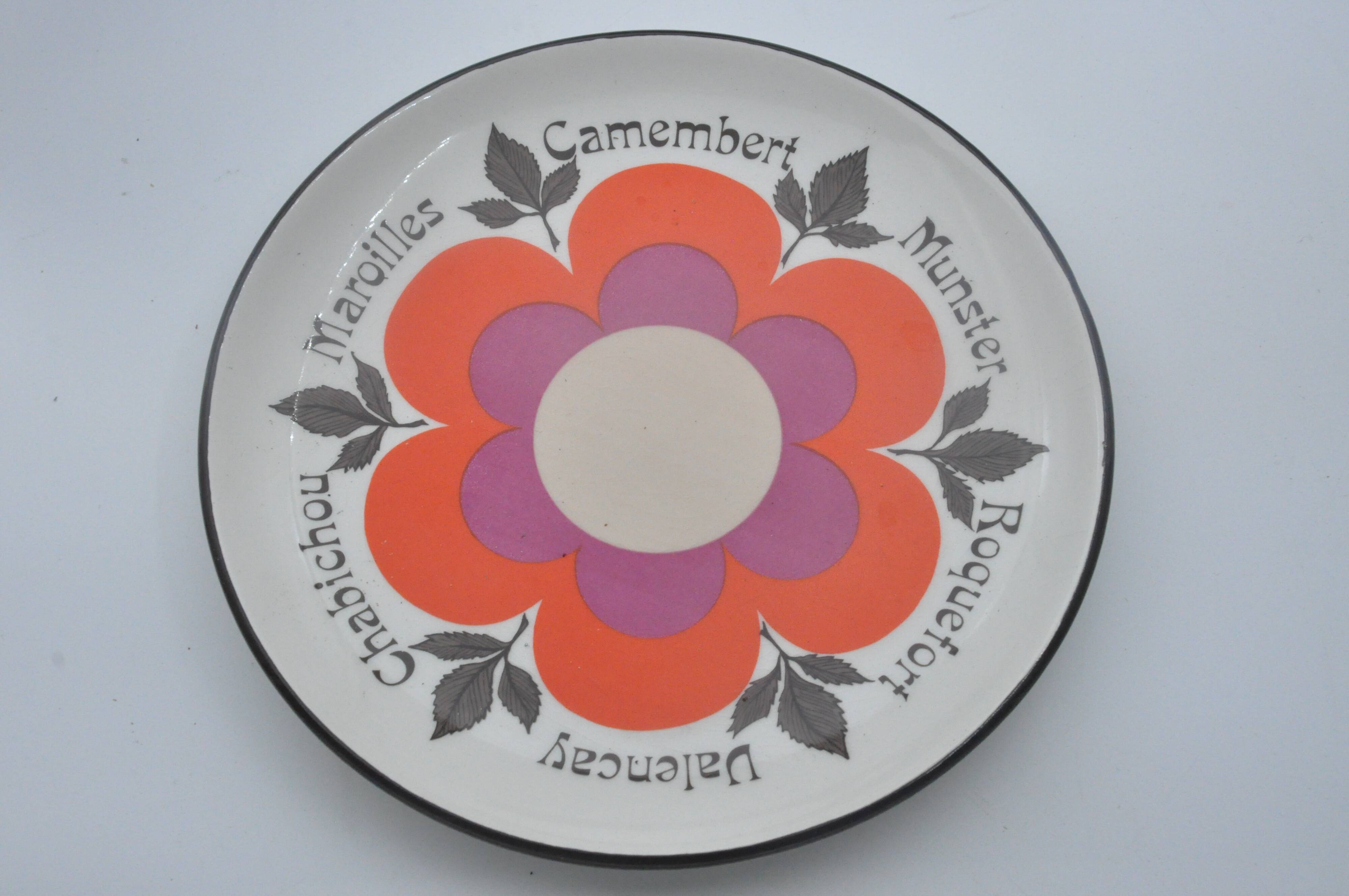 Old service 6 plates 2 cups GIEN model HARMONIS art table collection