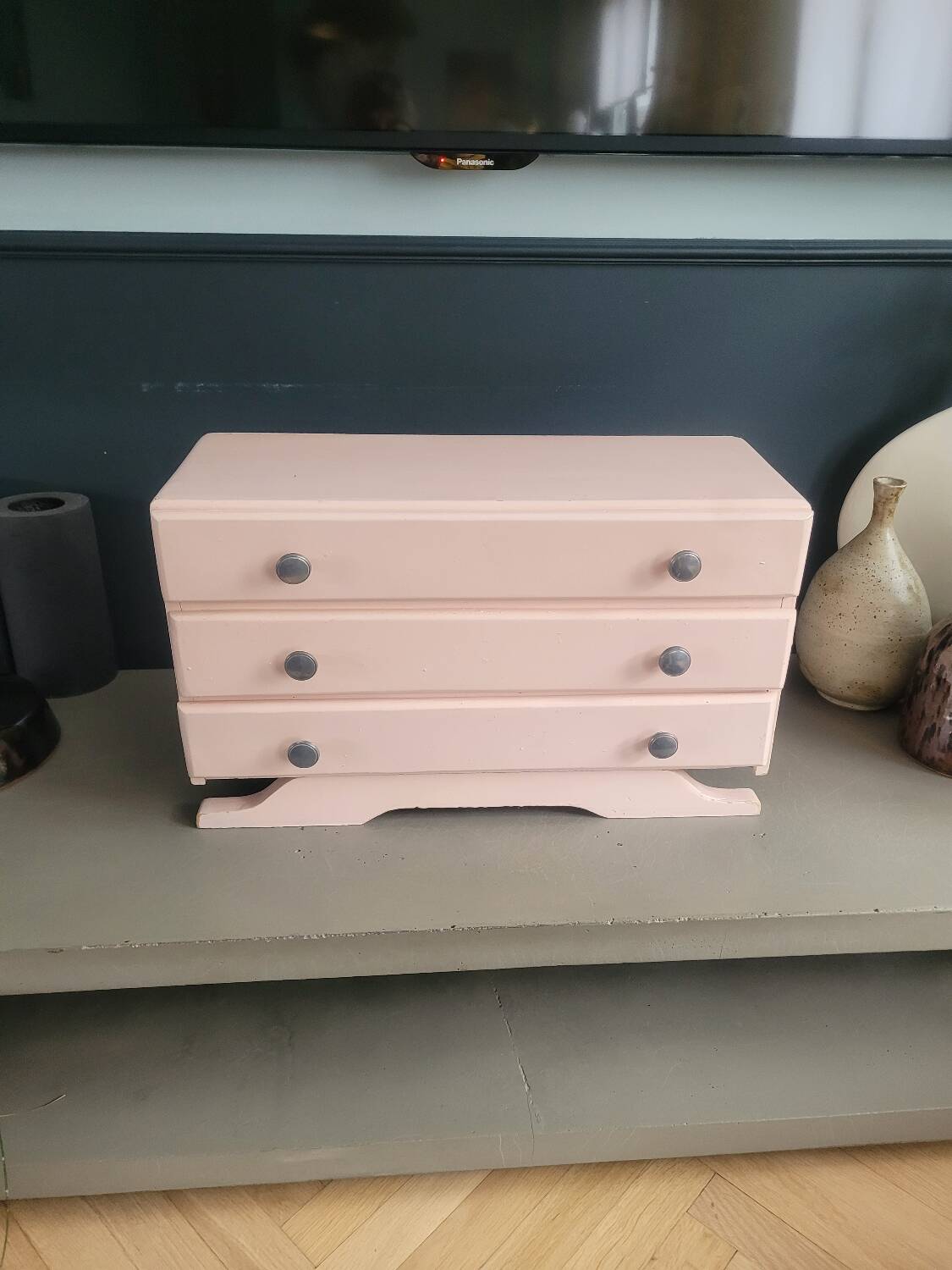 Small art deco wooden chest of drawers