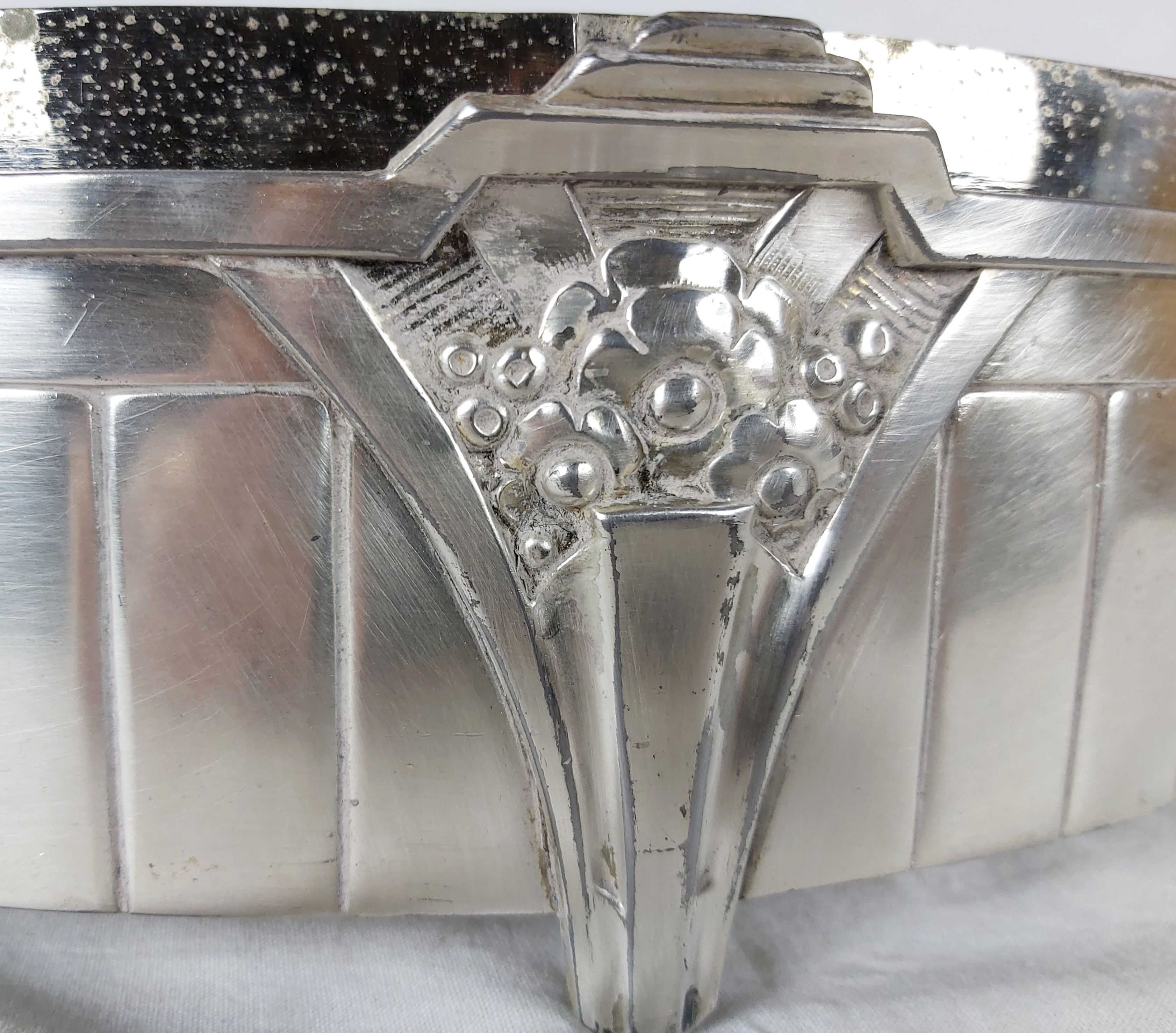 French Art Decó jardinière, from the 1930s, in silver plated from Dilecta orfevrerie
