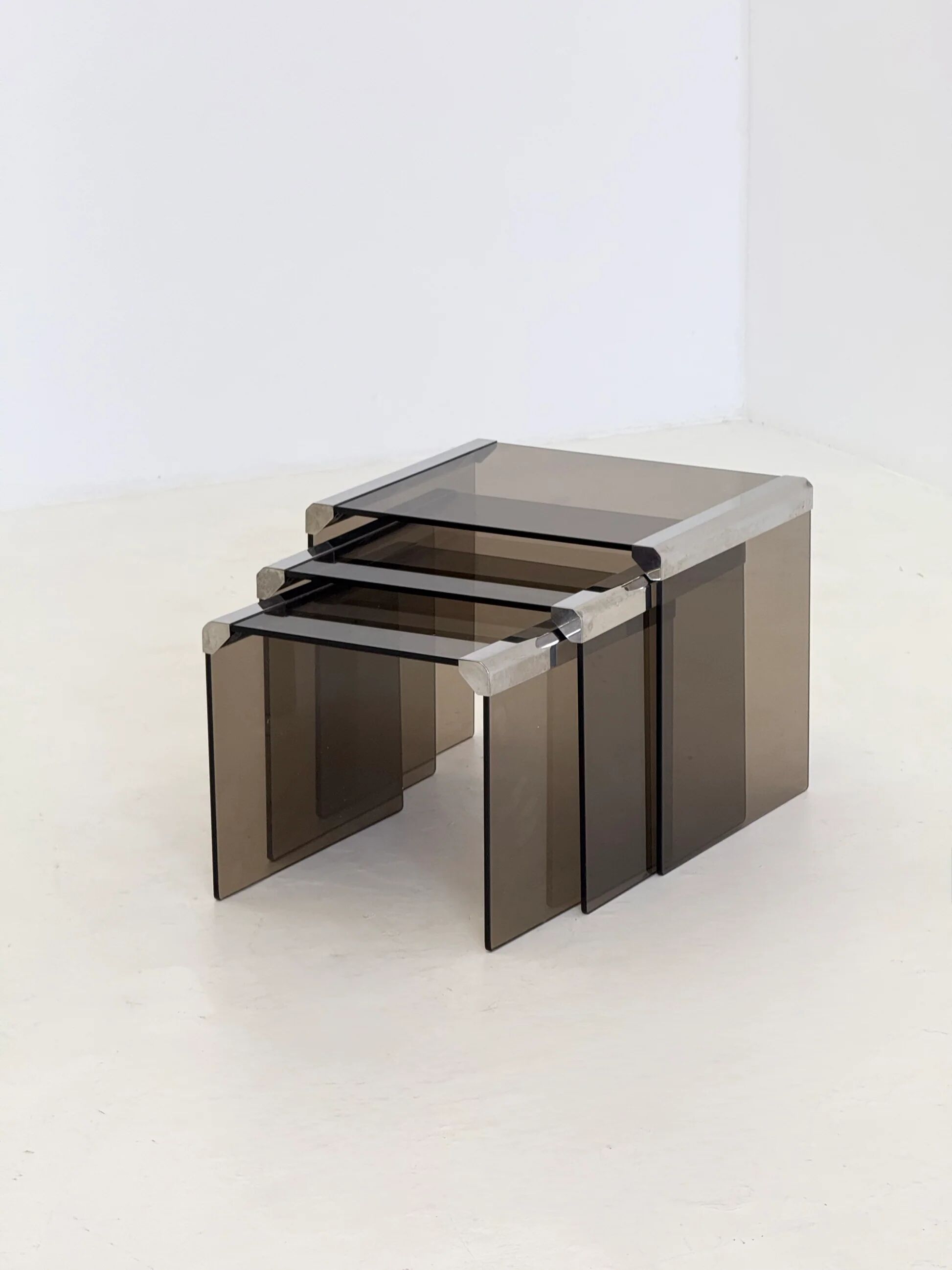 Set of Three Gallotti & Radice Tris T35 Nesting Tables