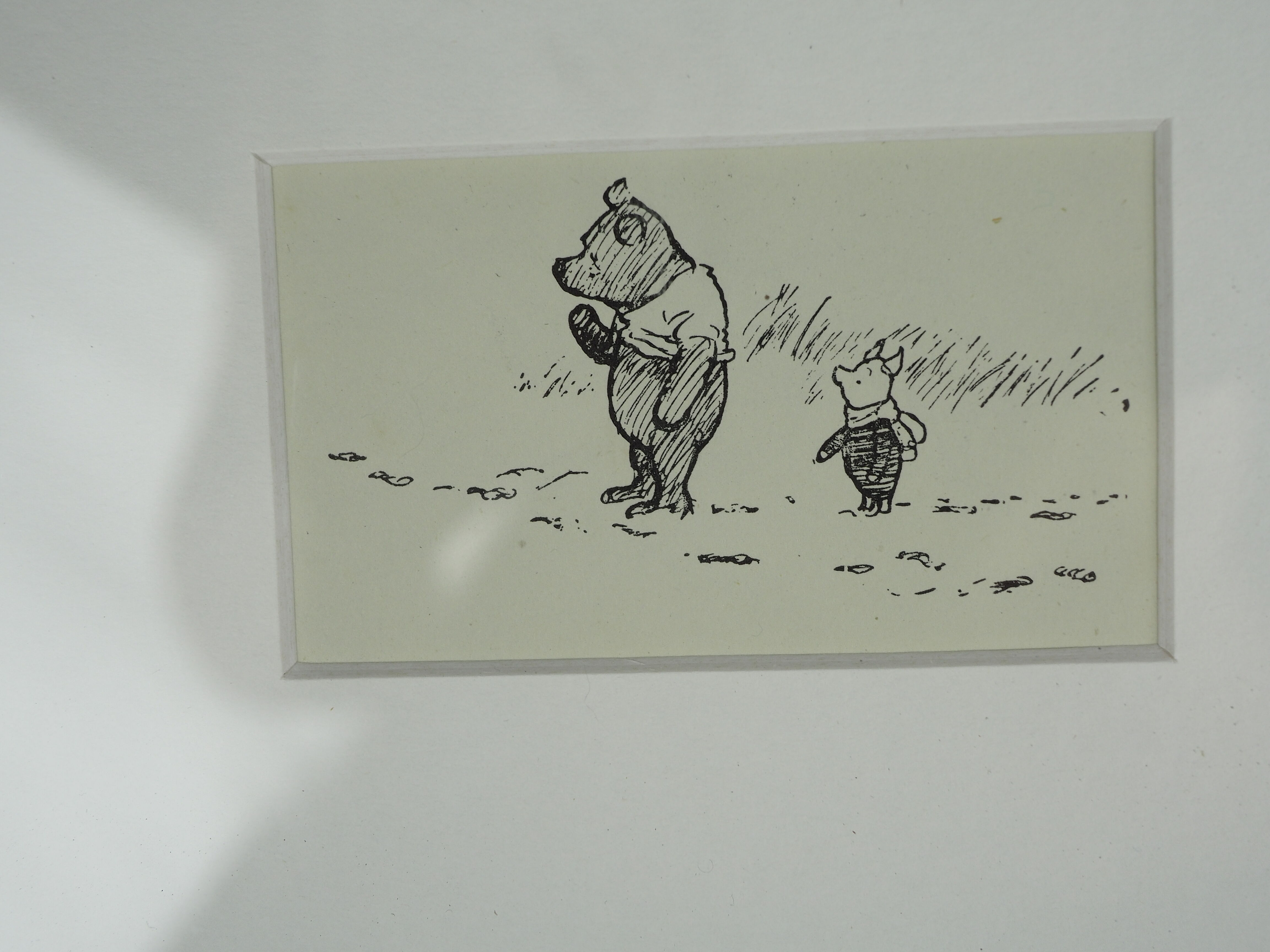 Minimalist composition Winnie the Pooh from book illustrations - E.H. Shepard - XXth