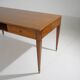 Walnut desk with brass details, 1950s