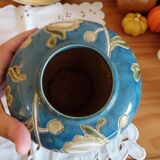 Vase boule vintage  en grès vernissé