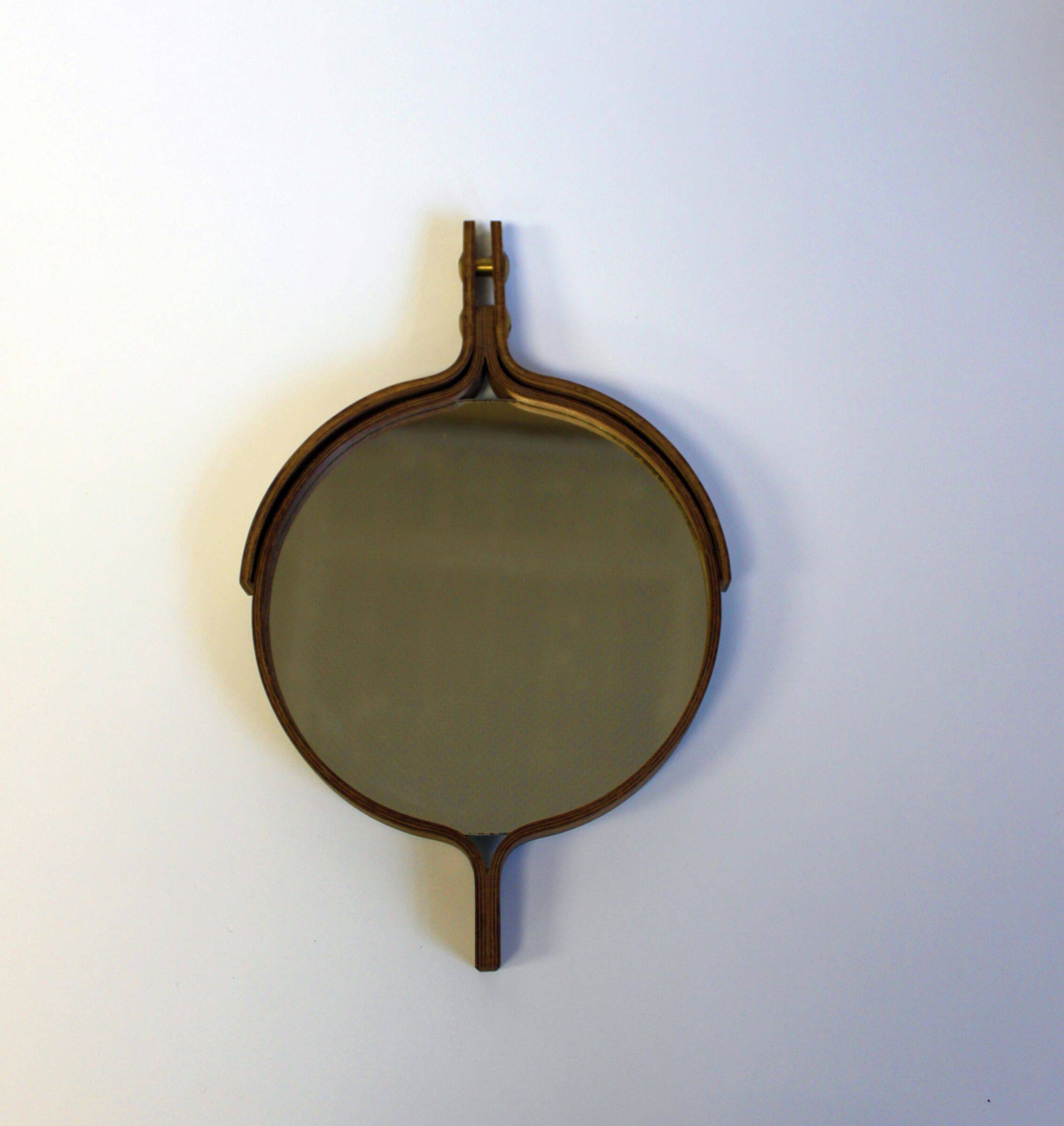 Teak mirror by Bech & Starup for Den Permanent Copenhagen, 1960.