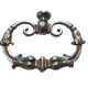 Old silver-plated metal furniture handle