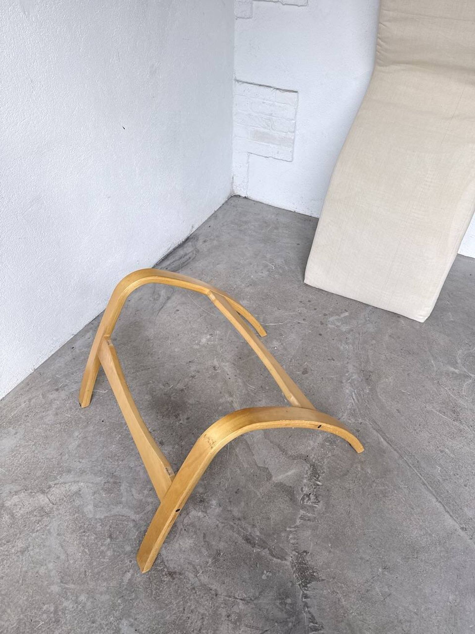 Ikea vintage Kim Samson curved beech wood deck chair