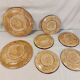 Set of 5 dessert plates and 2 vallauris plates, signed jérôme massier - circa 50/60