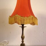 Brass and fabric table lamp