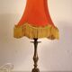 Brass and fabric table lamp