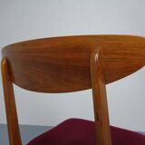 Mid-Century Walnut Dining Chairs, 1960s, Set of 4