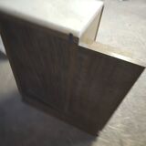 Art deco style bedside table in elm burl