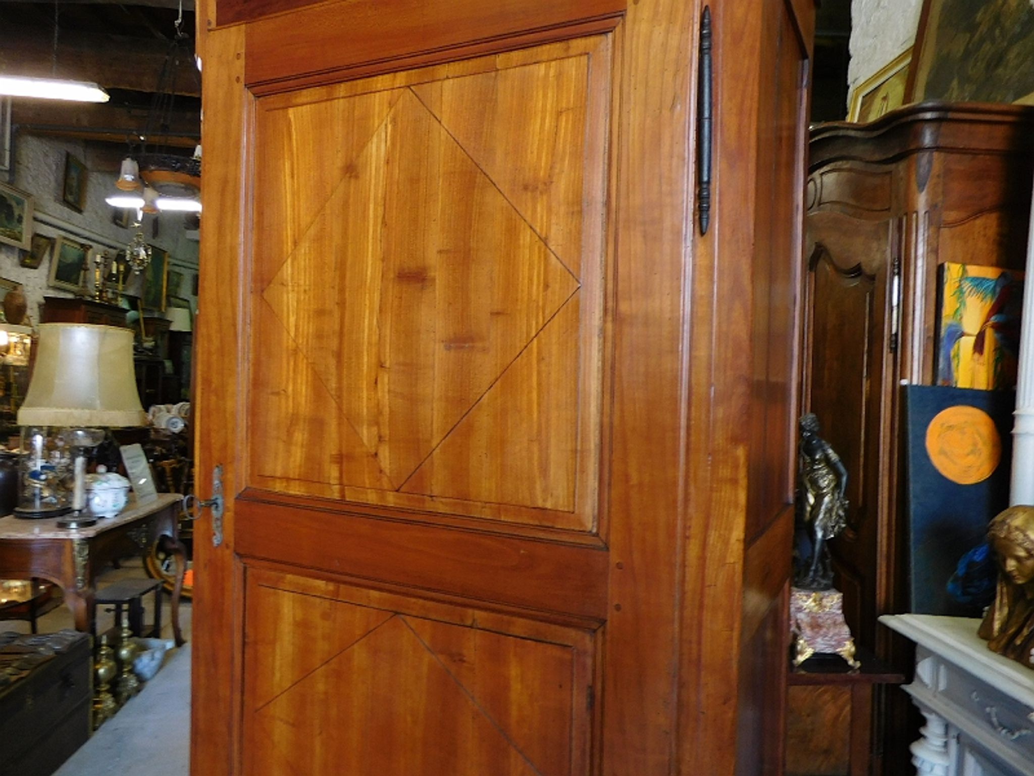 Bonnetiere in cherry 1 door 1 drawer of the xix century